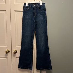 Joe’s Cosima Flare Jeans Womens 25 Medium Wash Denim Wide Leg High Rise